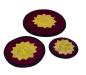 Preview: Klangschalenunterlage rot-gelb