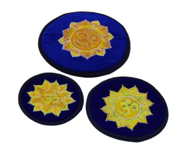 Klangschalenunterlage blau-gelb