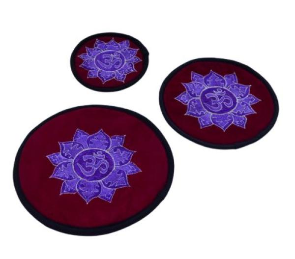 Klangschalenunterlage rot-lila