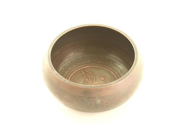Nepal Klangschale Nr.20, Planetentonschale: Wasserstoffgamma von oben