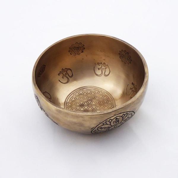 Kleine Klangschale Nr.31 Nepal, Planetentonschale: Mondknotenumlauf von oben